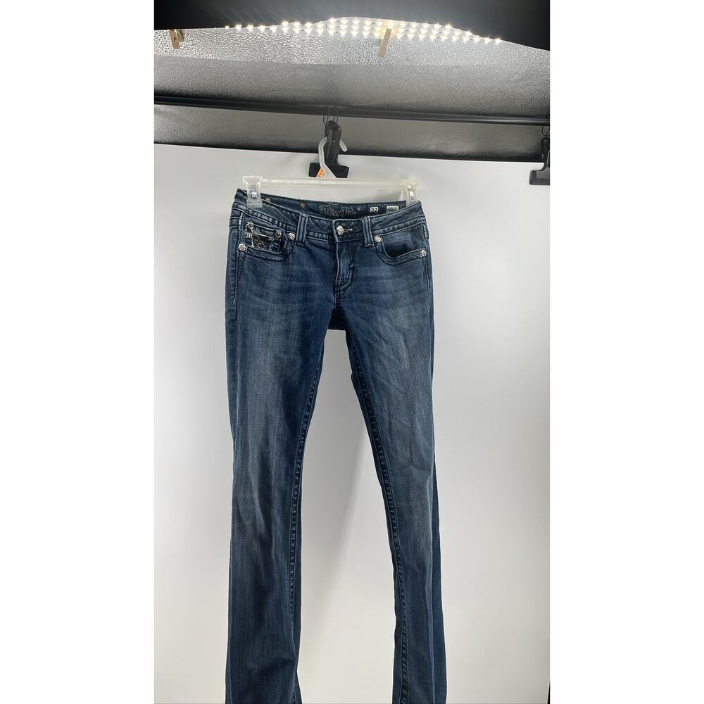 Miss Me Women's Size 27 Boot Jeans Embellished Rhinestone Pockets
